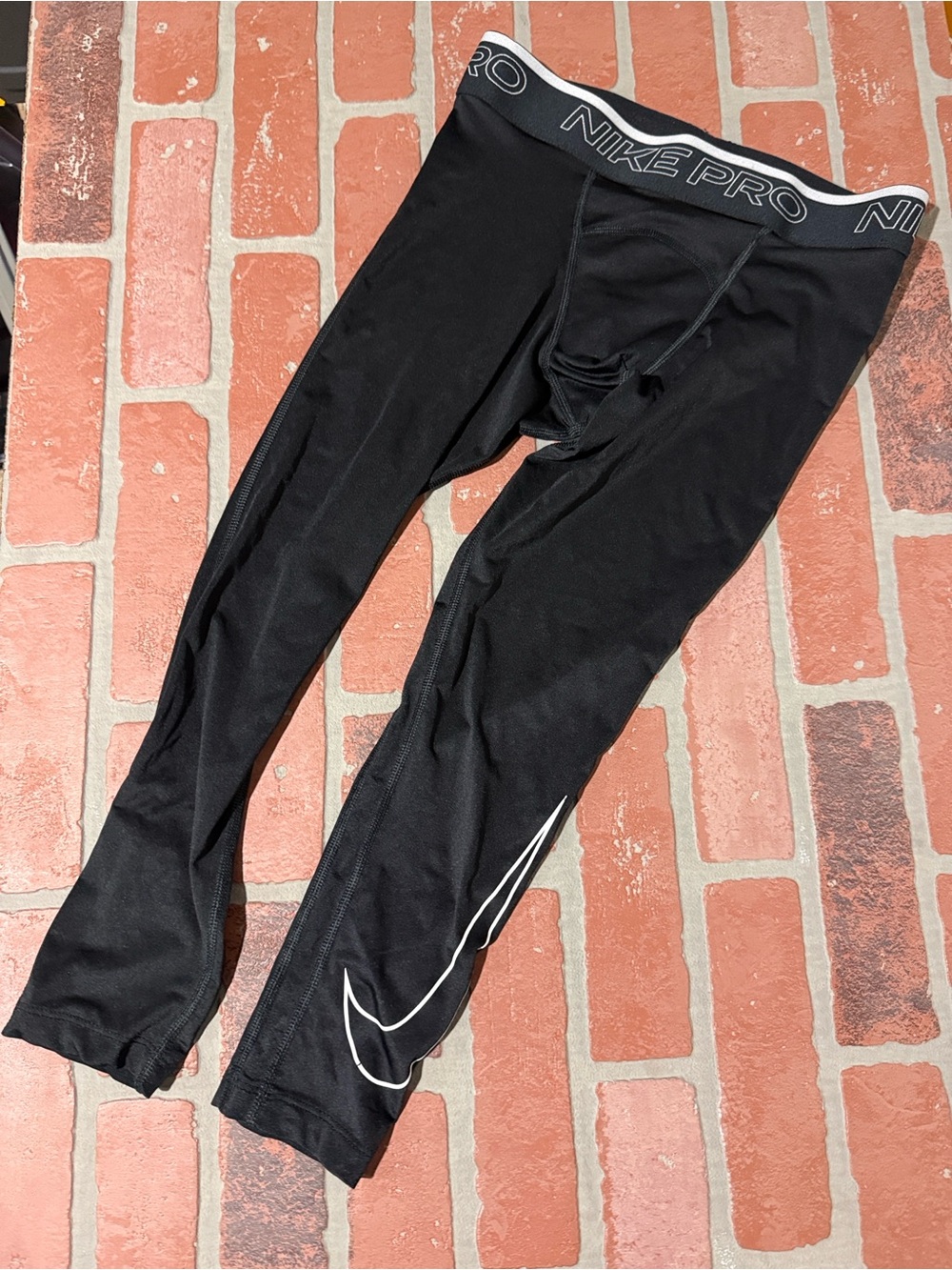 Nike Black Leggings with White Swoosh